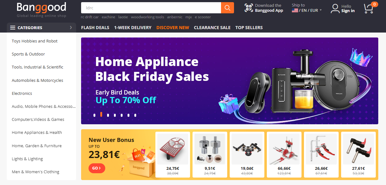 Banggood: سایت فروش عمده کالاهای الکترونیکی